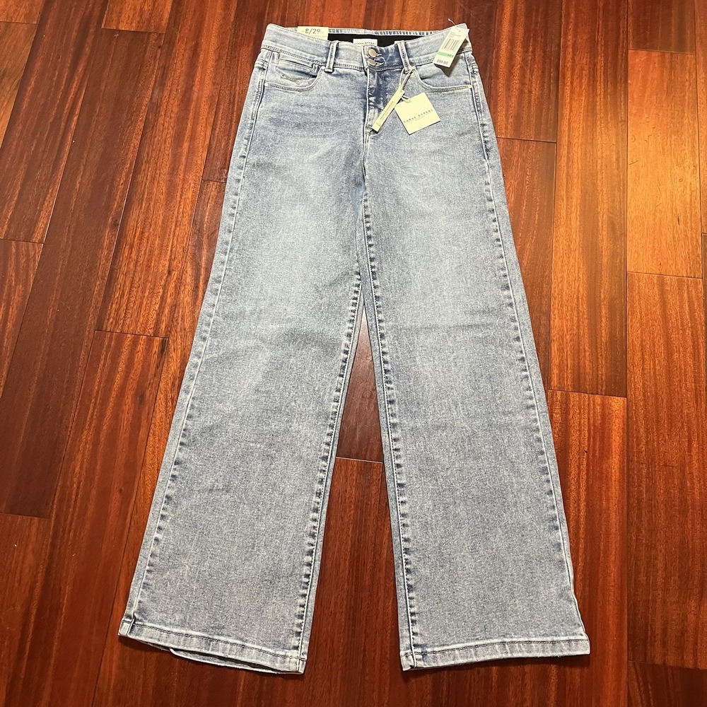 Curve Appeal Jeans Womens 8/29 (30x31) Blue Light Wash Heritage Luxe Baggy NWT